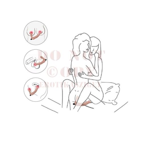 Pánt nélküli vibrációs élethű dupla dildó - Lovetoy