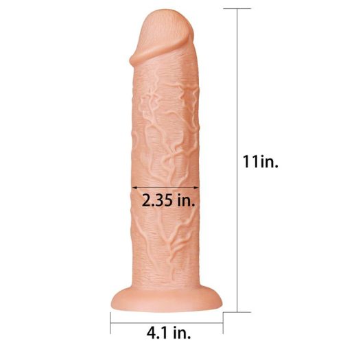 Lovetoy minőségi letapasztható dildó - 28 cm