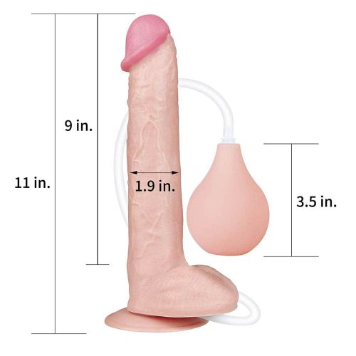 Lovetoy pumpálható letapasztható dildó - 28 cm