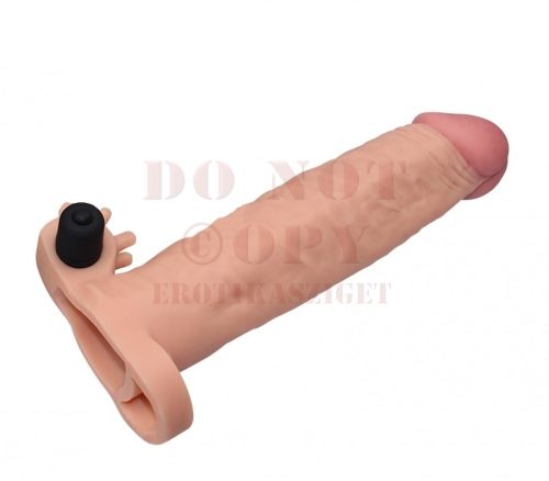 Vibrációs péniszhosszabbító köpeny heretartóval