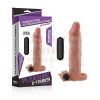 X-tender bőrhatású vibrációs péniszköpeny - 19 cm