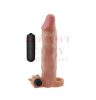 X-tender bőrhatású vibrációs péniszköpeny - 19 cm