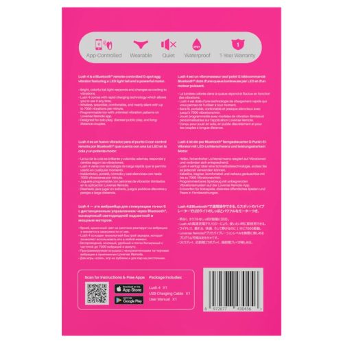 Lovense Lush 4 - újratölthető okos vibrotojás