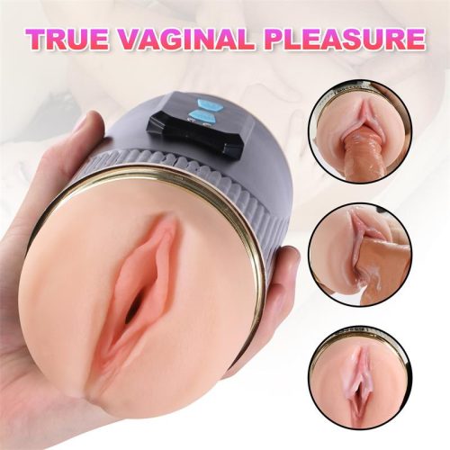 Shequ kétvégű akkus maszturbátor - vagina és száj