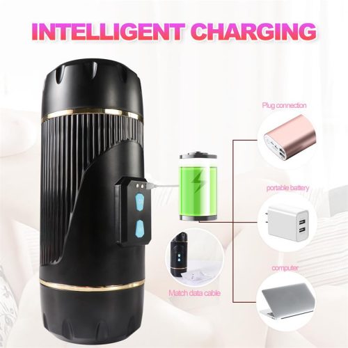 Shequ kétvégű akkus maszturbátor - vagina és száj