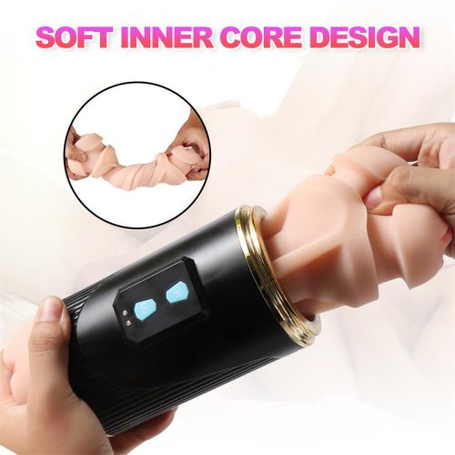 Shequ kétvégű akkus maszturbátor - vagina és száj