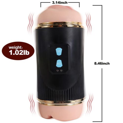 Shequ kétvégű akkus maszturbátor - vagina és száj