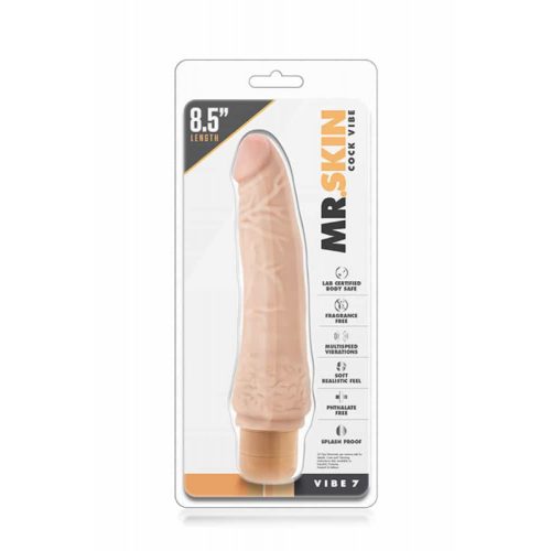 Mr.Skin vibrációs élethű pénisz - 21 cm