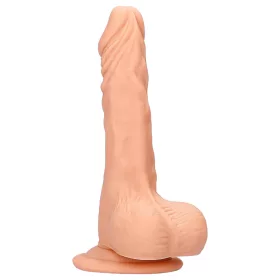 RealRock - tapadókorongos testszínű herés dildó - 17 cm