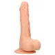 RealRock - tapadókorongos testszínű herés dildó - 17 cm