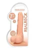 RealRock - tapadókorongos testszínű herés dildó - 17 cm