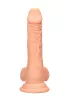 RealRock - tapadókorongos testszínű herés dildó - 17 cm