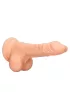 RealRock - tapadókorongos testszínű herés dildó - 17 cm