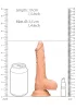 RealRock - tapadókorongos testszínű herés dildó - 17 cm
