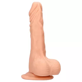 RealRock - tapadókorongos testszínű herés dildó - 21 cm
