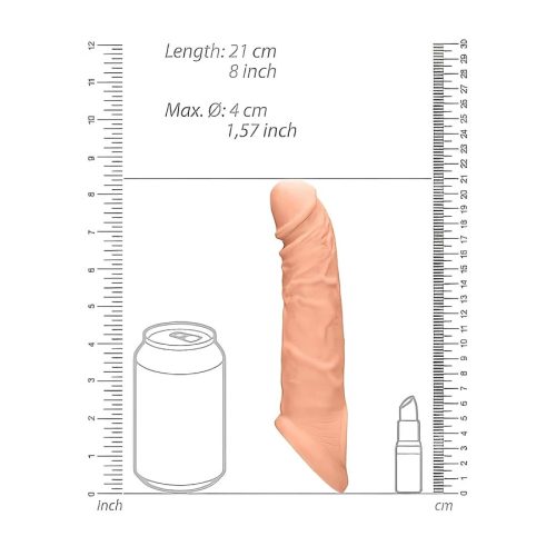 RealRock Penis Sleeve - péniszköpeny 21 cm
