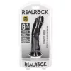 RealRock - tapadókorongos fekete realisztikus dildó - 15,5cm