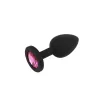 Chisa szilikon análdugó pink kővel - kis méret
