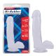 Hi- Rubber letapasztható áttetsző dildó - 17 cm