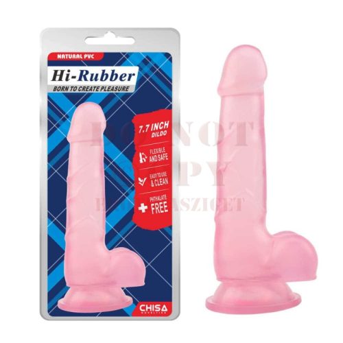 Hi- Rubber letapasztható rugalmas pink dildó 