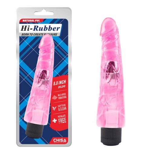 Hi-Rubber lila zselés vibrátor -23 cm