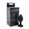 Sunfo - szilikon anál plug áttetsző szív alakú kővel 