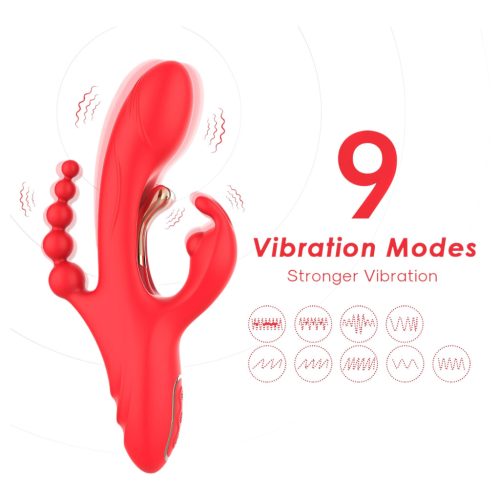 Bestoy - 3 ágú, piros nyelves vibrátor