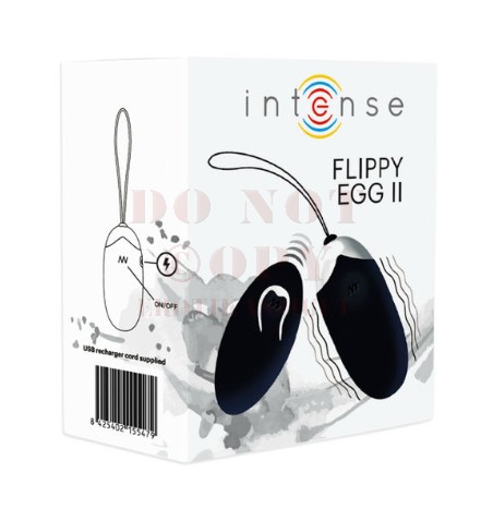 Intense Flippy Egg -fekete szilikon vibrációs tojás