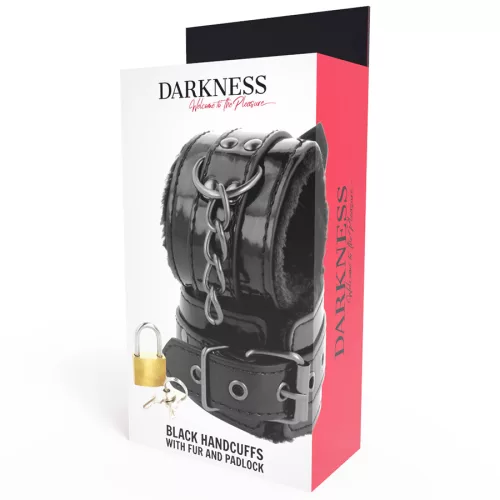 Darkness fekete fényes csuklóbilincs