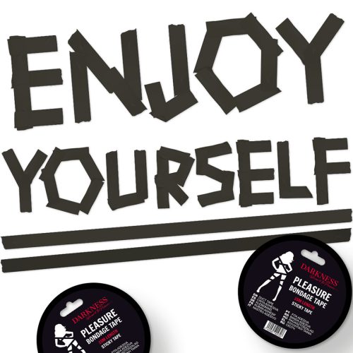 Darkness fekete bondage szalag - 15 m