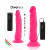 Diversia rózsaszín letapasztható vibrációs pénisz - 21 cm
