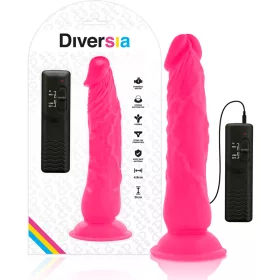   Diversia rózsaszín letapasztható vibrációs pénisz - 21 cm