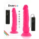 Diversia rózsaszín letapasztható vibrációs pénisz - 21 cm