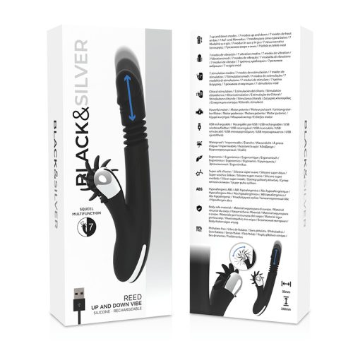 Black&Silver fel-le mozgó csiklókaros vibrátor