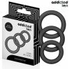 Addicted toys szilikon péniszgyűrű szett - 3 db