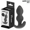 Addicted toys hullámos  fekete anál tágító - 10 cm