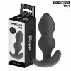 Addicted toys hullámos  fekete anál tágító - 12 cm