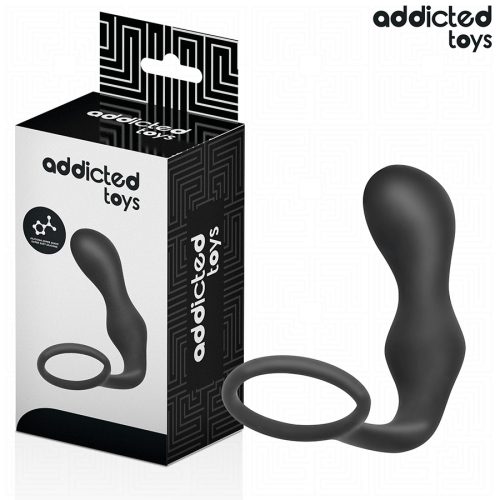 Addicted toys fekete prosztataizgató péniszgyűrűvel