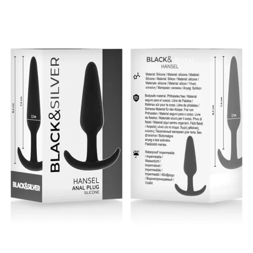 Black&Silver szilikon anál tágító - fekete