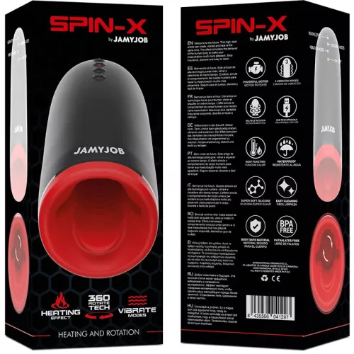 Jamyjob Spin-X maszturbátor forgás és hőfunkcióval