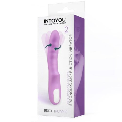 Intoyou Brightpurple akkus dupla motoros vibrátor - 360° forgás