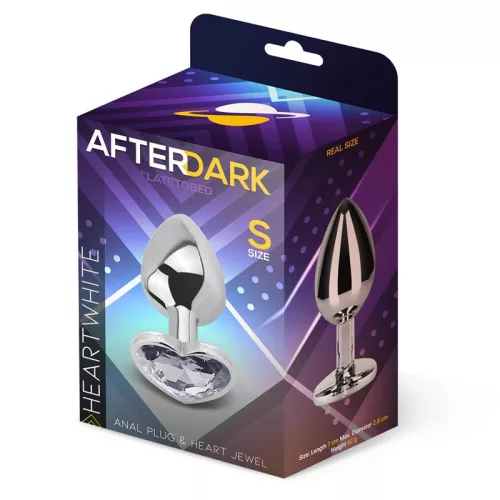 Afterdark análkúp szív kővel - kis méret