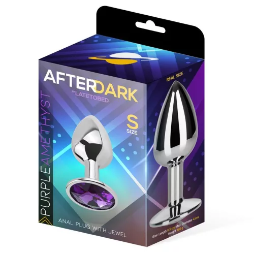 Afterdark análkúp lila kővel - kis méret