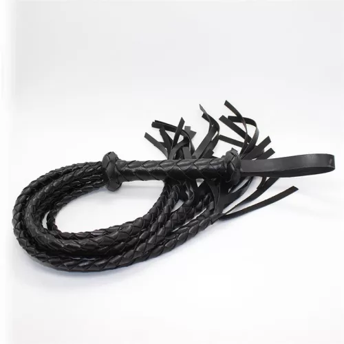 Latetobed BDSM fonott korbács-75 cm