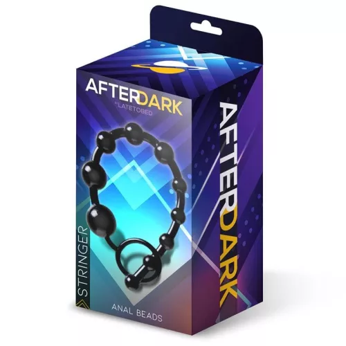 Afterdark Stringer fekete szilikon anál füzér