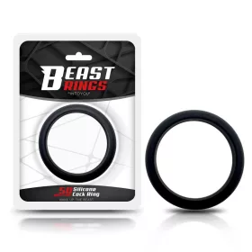 Beast fekete  szilikon péniszgyűrű - 3,4 cm
