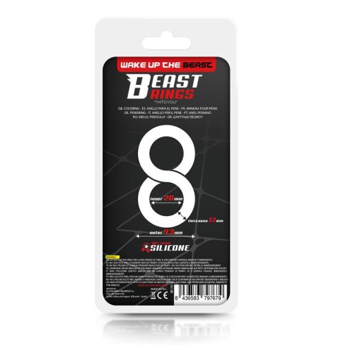 Beast tömör szilikon dupla péniszgyűrű - 2 cm