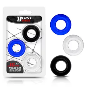 Beast - 3 darabos rugalmas péniszgyűrű szett