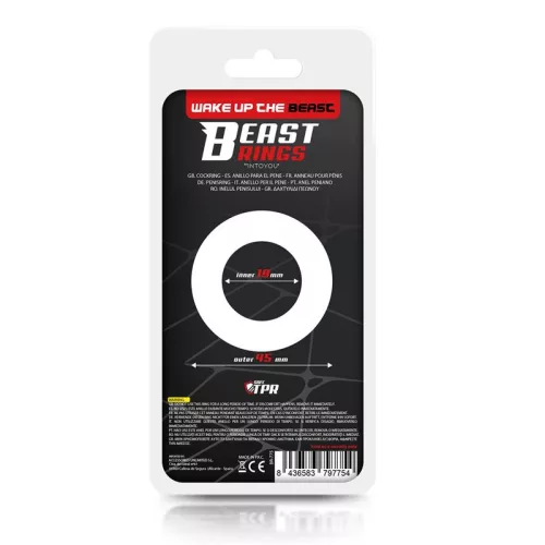 Beast szuper rugalmas csíkos péniszgyűrű - 1,9 cm