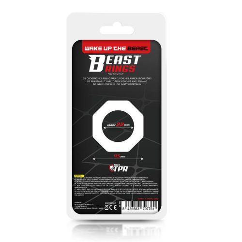 Beast szuperrugalmas sokszögű péniszgyűrű - 2,2 cm